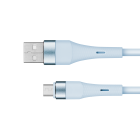 USB–microUSB silikona kabelis, zilā krāsā, Kruger&amp;Matz Basic, KM1270, 1 m