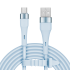 USB–microUSB silikona kabelis, zilā krāsā, Kruger&Matz Basic, KM1270, 1 m