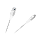 USB–micro USB kabelis, balts, REBEL 100 cm