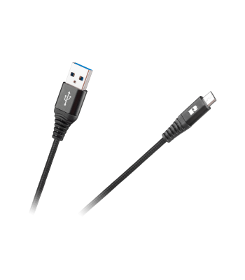 USB–micro USB kabelis REBEL, melns, 200 cm