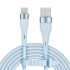 USB–USB Type-C silikona kabelis, zils Kruger&Matz Basic KM1268 1 m