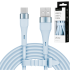 USB–USB Type-C silikona kabelis, zils Kruger&Matz Basic KM1268 1 m