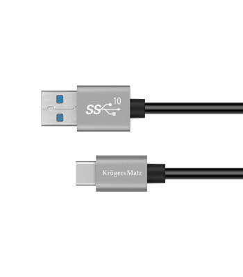 USB–USB Type-C kabelis Kruger&Matz Basic 10 Gbps 1 m