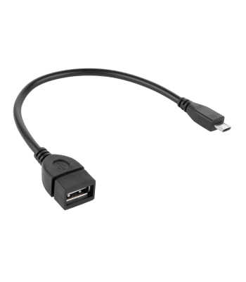 USB kabelis ar A ligzdu un micro USB spraudni, OTG, 15cm
