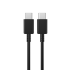 USB tipa C–USB tipa C kabelis, melns, USB 2.0, 100 cm