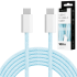 USB-C–USB-C kabelis Kruger&Matz Basic KM1272, 100 W, 1 m, zils