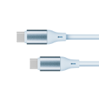 USB-C–USB-C silikona kabelis zilā krāsā Kruger&Matz Basic, 100 W, 1 m, KM1269