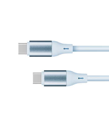 USB-C–USB-C silikona kabelis zilā krāsā Kruger&Matz Basic, 100 W, 1 m, KM1269