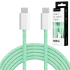 USB-C–USB-C kabelis Kruger&Matz Basic, 100 W, zaļš, KM1272, 1 m