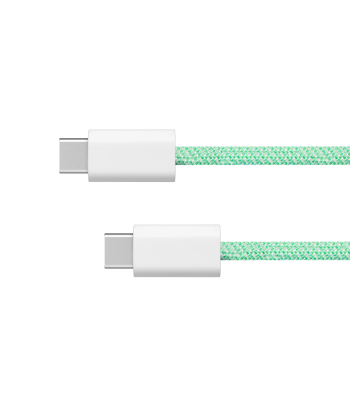 USB-C–USB-C kabelis Kruger&Matz Basic KM1272, zaļš, 100 W, 1,5 m