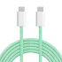 USB-C–USB-C kabelis Kruger&Matz Basic KM1272, zaļš, 100 W, 1,5 m
