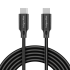 USB Type-C–USB Type-C kabelis, 100 W, Kruger&Matz Basic, 2,5 m