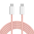USB C–USB C kabelis, rozā, Kruger&Matz Basic, 60 W, 1,5 m