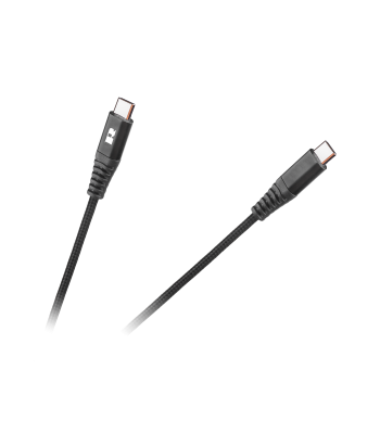 USB C–USB C kabelis REBEL melns 100 cm