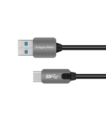 USB kabelis, USB 3.0 spraudnis–C tipa spraudnis, 5 Gbps, Kruger&Matz, 0,5 m
