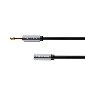 Stereo kabelis ar Jack 3,5 mm spraudni un ligzdu Kruger&Matz 1.8m