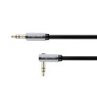 Audio kabelis ar leņķa un taisno spraudni, Kruger&Matz, Jack 3.5 stereo, 1.0 m