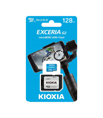 Atmiņas karte microSD UHS-I U1 Kioxia ar adapteri 128 GB