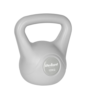 Bitumena kettlebell pelēka REBEL ACTIVE 12 kg