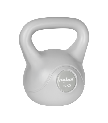 Bitumena kettlebell REBEL ACTIVE pelēka 22 kg