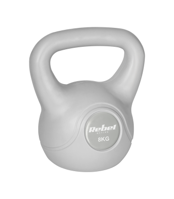 Bitumena kettlebell, pelēks, Rebel Active 8 kg