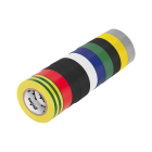 Līmējošo izolācijas lentu komplekts REBEL, krāsu maisījums, 10 gab., 0,13 mm x 19 mm x 20 yd