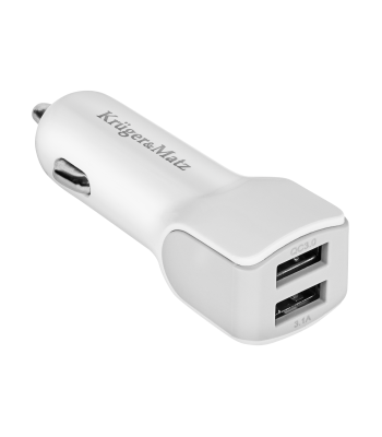 Automašīnas lādētājs ar Quick Charge 3.0 funkciju Kruger&Matz 2xUSB 3000 mA