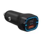 Automobiļa lādētājs ar Power Delivery un Quick Charge funkciju, 38W