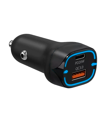 Automobiļa lādētājs ar Power Delivery un Quick Charge funkciju, 38W