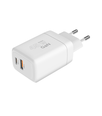 Tīkla lādētājs Kruger&Matz ar GaN, Power Delivery un Quick Charge KM0856 45 W
