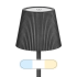 LED galda lampa ar skārienvadību, melna, Rebel