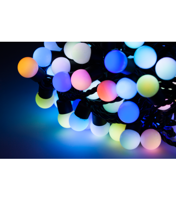 LED eglīšu lampiņu virtene, RGB, 20 m