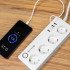 Viedā barošanas sloksne Kruger&Matz ar 4 vācu tipa ligzdām un 4xUSB, 2100 mA, Connect P6 Tuya