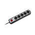 Rebel strāvas pagarinātājs ar slēdzi, 5 kontaktligzdas 1,5m (1,5mm)