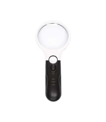 Rokas lupa ar LED apgaismojumu LR-4, 75mm, 3x 22mm, 45x