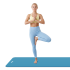 Vingrošanas paklājs jogai, pilatesam un fitnesam Rebel Active RBA-3150, 183 x 61 cm, 1 cm, zils