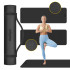 Vingrošanas paklājs jogai, pilatesam un fitnesam Rebel Active, melns, 183 x 61 cm, 1 cm