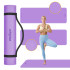Vingrošanas paklājiņš jogai, pilatesam un fitnesam, TPE, violets, Rebel Active, 183 x 61 cm, 1 cm