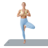 Vingrošanas paklājiņš jogai, pilatesam un fitnesam Rebel Active, pelēks, 183 x 61 cm, 1 cm