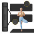 Vingrošanas paklājiņš jogai, pilatesam un fitnesam, melns, TPE, Rebel Active, 183 x 61 cm, 4 mm