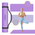 Vingrošanas paklājs jogai, pilatesam un fitnesam Rebel Active, violets, TPE, 183 x 61 cm, 4 mm