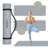 Vingrošanas paklājs jogai, pilatesam un fitnesam Rebel Active 183 x 61 cm, 6 mm, TPE, pelēks