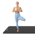 NBR vingrošanas paklājs jogai, pilatesam un fitnesam Rebel Active, 190 x 100 cm, 1,5 cm, RBA-3155