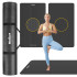 NBR vingrošanas paklājs jogai, pilatesam un fitnesam, melns Rebel Active 190x115 cm, 2 cm