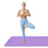 Vingrošanas paklājs jogai, pilatesam un fitnesam Rebel Active RBA-3159 200x90 cm, 1 cm, violets