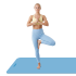 Vingrošanas paklājs jogai, pilatesam un fitnesam Rebel Active RBA-3159, 200x90 cm, 1 cm, zils