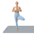 Vingrošanas paklājs jogai, pilatesam un fitnesam Rebel Active RBA-3159 200x90cm, 1cm