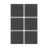 Aizsargpaklājs fitnesa aprīkojumam un treniņiem, REBEL ACTIVE RBA-3153, komplekts 6 gab., 60 x 60 cm