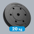 Bitumena svaru disks Rebel Active, RB-2105-1, 20 kg, 31 mm