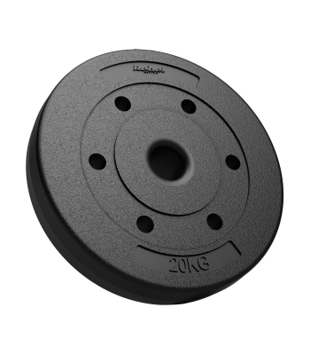 Bitumena svara disks olimpiskajiem stieņiem, REBEL ACTIVE, 20 kg, 51 mm atvere